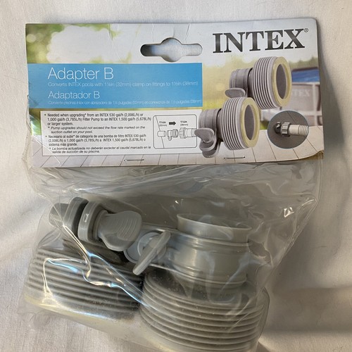 Intex ~ 29061E Typ B Intex Poolklemme auf Armaturen Konverter Poolzubehör ~ grau - Bild 1 von 6