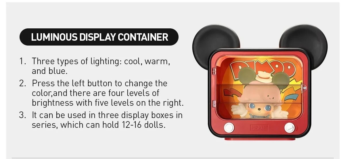 DIMOO WORLD X DISNEY - TV SET LUMINOUS DISPLAY CONTAINER