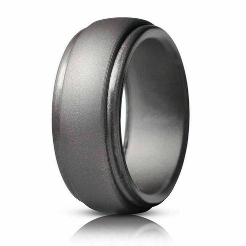 Men's Silicone Wedding Band Rubber Sports Working Ring 44391 Size - Picture 14 of 15