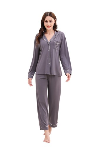 RH Women Pajamas Set Button Down Sleepwear Long Sleeve Long Pants Pj Set RHW4013 - Picture 2 of 71