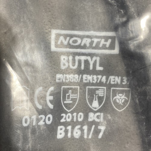 (2 Pares)-Guantes North Resistentes a Químicos B161/7- Talla 7 Protección de Manos Butilo - Imagen 5 de 5