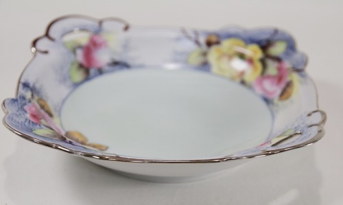 Noritake Decorative Bowl w Flowers & handles nice décor decorative centerpiece - Picture 2 of 8