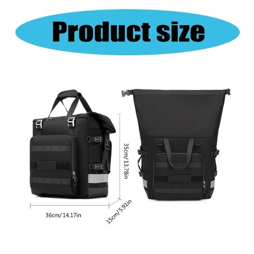 Waterproofs Motorcycle Side Bag Saddlebags Rear Side Luggage Storage Bags - Picture 8 of 11