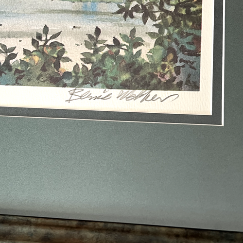 Signed Bernie Webber Black Prince Water Color Framed 20"x25" Print 12"x17" - Picture 4 of 18