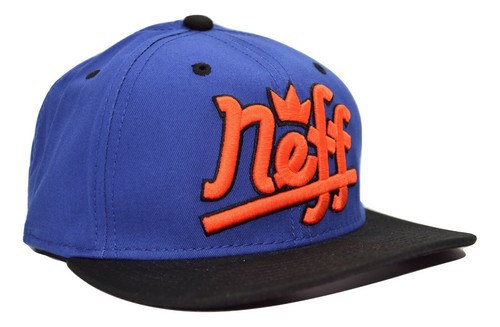 Neff Headwear Brooks Flat Bill Snapback Cap Mütze schwarz & blau verstellbar - Bild 3 von 5
