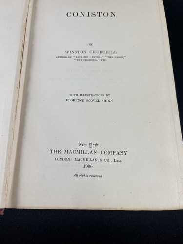 Antique Coniston by Winston Churchill 1906 1st Edition HC Book - Picture 8 of 23