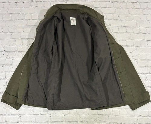 Fossil 54 Military Jacket Adult Size XL Green Full Zip Button Closure - Picture 4 of 8