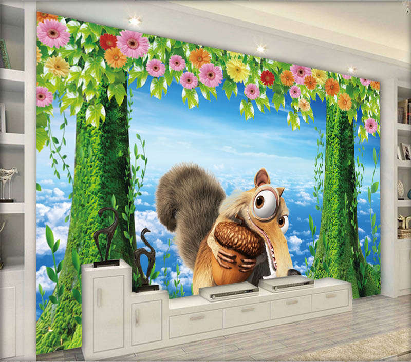 Tender Firm Squirrel 3D Full Wall Mural Photo Wallpaper Printing Home Kids Decor Tender Firm Squirrel 3D Full Wall Mural Photo Wallpaper Printing Home Kids Decor