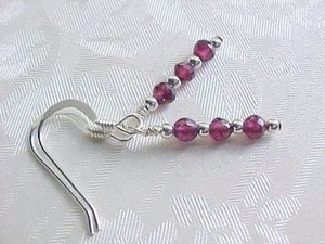 Faceted-Garnet-Earrings-Minimalist-Stack-Red-Sterling-Silver-January-Birthstone