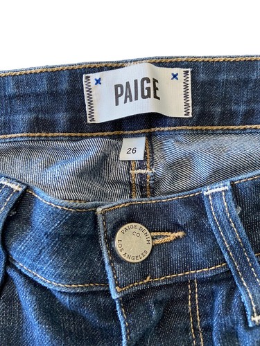 Paige Jeans Kylie Crop Slim Fit Blue Stretch Womens Size 27x28 Good Condition - Picture 5 of 11