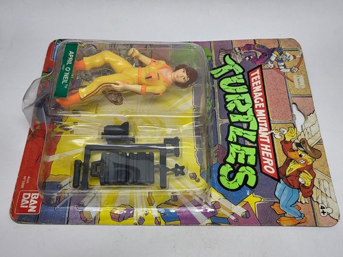 RARE Vintage TEENAGE MUTANT HERO TURTLES APRIL O'NEIL Figure Bandai Blister - Picture 5 of 7