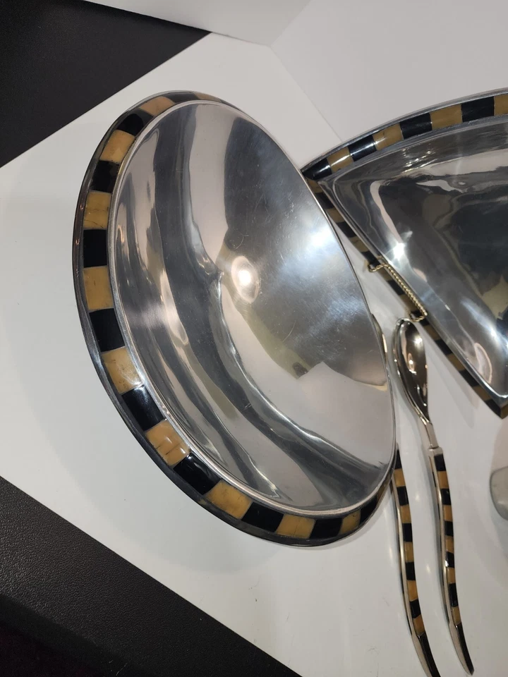 Juego de servir de 5 piezas Pier 1 de acero inoxidable/enchapado en níquel - MCM Vibe Foto 2 de 4