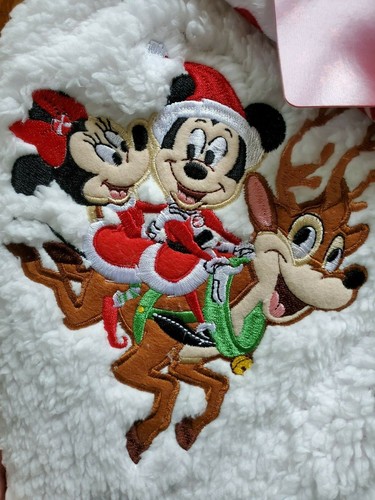 Mickey & Minnie Mouse Holiday Cheer Disney Soft Fleece Throw Blanket 50x60 New - Picture 3 of 4