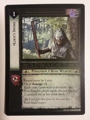 LOTR TCG MoM Mines of Moria Lurtz/'s Sword 2R43