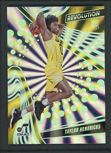 2023-24 TAYLOR HENDRICKS 63/75 PANINI REVOLUTION SUNBURST ROOKIE RC #108