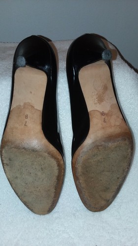 COLE HAAN WOMENS TENSILE AIR BLACK PATENT LEATHER HEELS SZ 7B - Picture 4 of 7