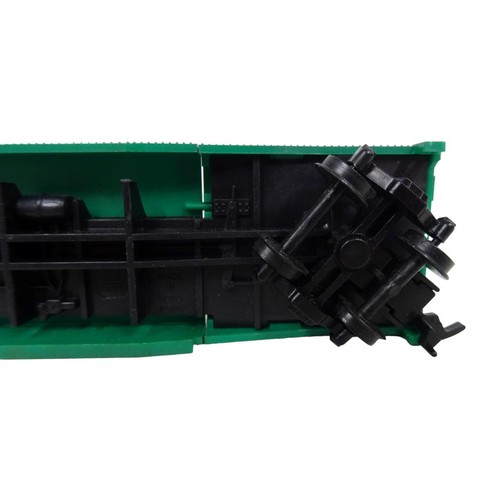 HO Scale AHM Burlington Northern Flat Tilt Unloading Log Car Green Model Train - Picture 13 of 15