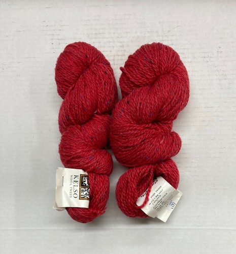 Classic Elite Kelso Wool Tweed - 2 skeins - Red tweed (Color #9258 Lot #4492) - Picture 5 of 7