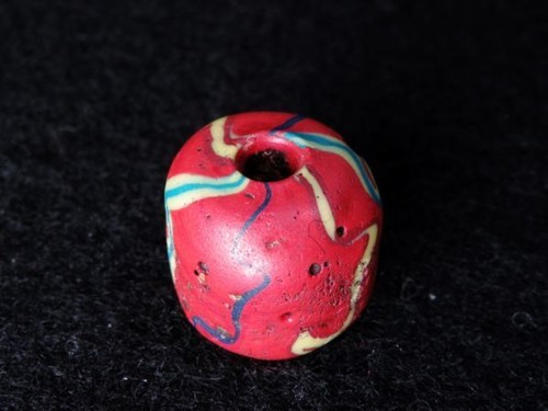 Japan Antique red marble Ojime Bead inro ojime sagemono netsuke rare Meiji era - Picture 8 of 9