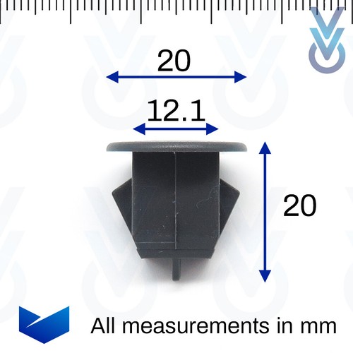 10x Heckklappenfutterclips & Kofferraumdeckel Futterverschlüsse für einige Volvo S80, S40 - Bild 2 von 4