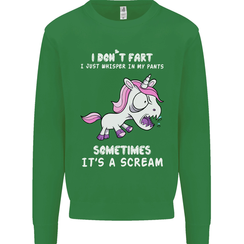 Unicorn I Dont Fart Funny Farting Farter Kids Sweatshirt Jumper - Picture 49 of 92