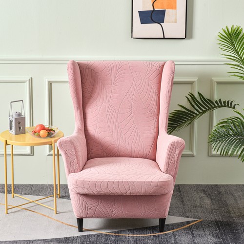 2 Piece Armchair Slipcover Jacquard Wingback Sofa Slipcover Furniture Protector - Picture 86 of 101