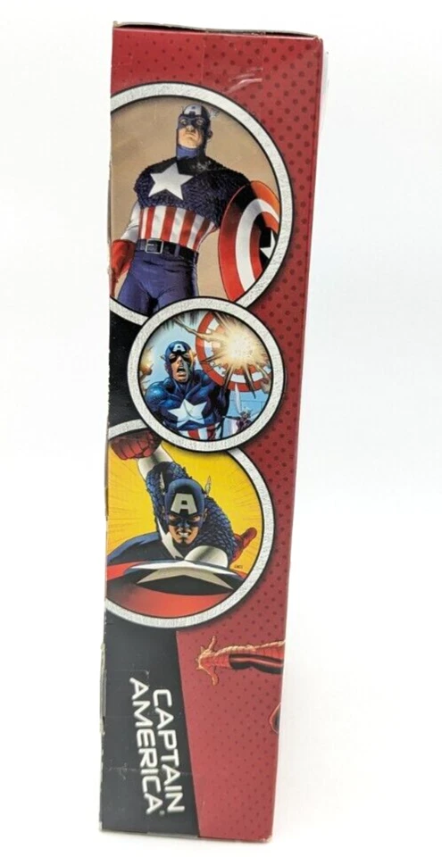 Figura Capitán América 9" Serie Signature Spider-Man Origins 2006 de colección nueva en caja Foto 4 de 4