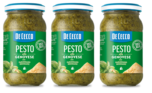 3x De Cecco Pesto alla Genovese mit frischem Basilikum, Parmigiano Reggiano 190g
