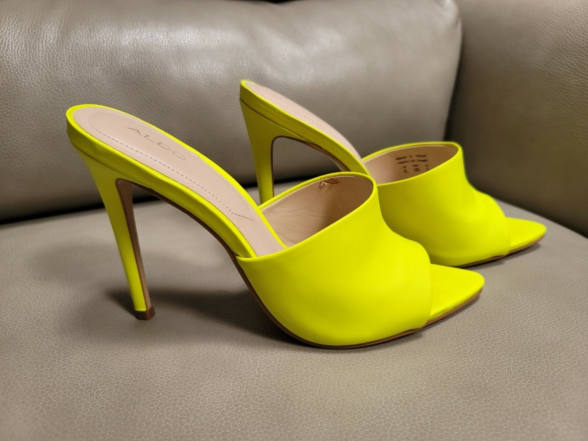 Neon green mule clearance heels