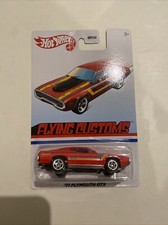 HOT WHEELS '71 Plymouth GTX Red Car Flying Customs Target / A13