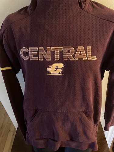 Central Michigan Adidas Hooded Sweatshirt Hoody Hoodie Medium Climalite CMU - Picture 1 of 5
