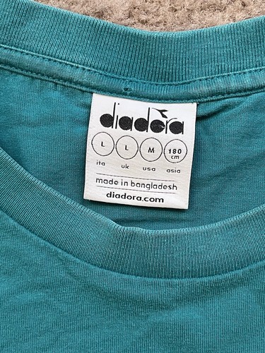 Diadora Men's Spectra Short Sleeve Green Medium T-Shirt Italian Soccer Ball Top - 第 5/11 張圖片