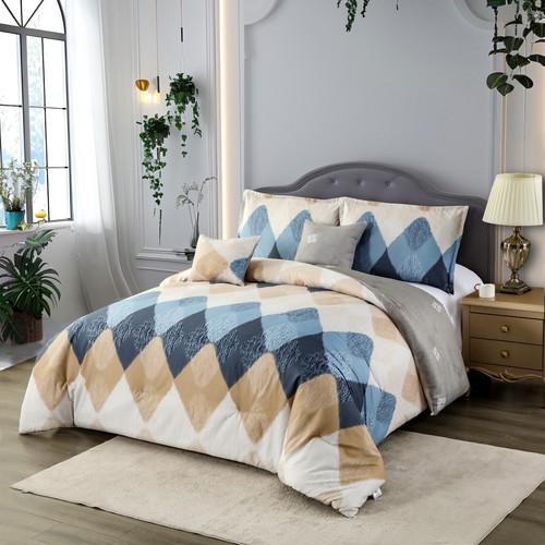 Set 5 pezzi piumone letto in borsa tutte le stagioni reversibile biancheria da letto set piumone - Foto 34 di 59