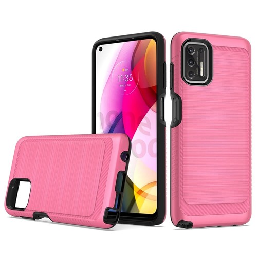 Für Motorola Moto G Stylus 2021, Metallic Brushed Hülle + Faltbarer Handy Ständer - Bild 18 von 38