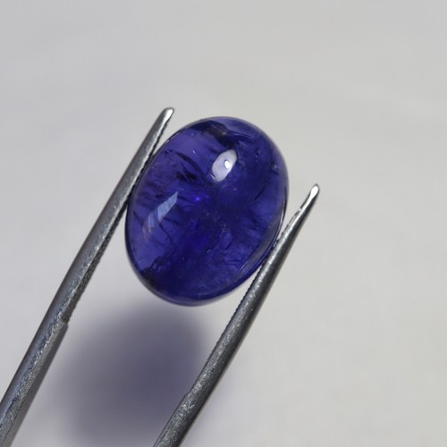 20.5 Carat 17.6x13.4x9 MM Natural D Block Blue Tanzanite Oval Cabochon Gemstone - Picture 11 of 12
