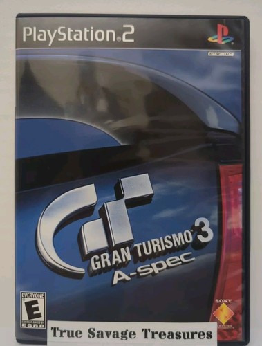 Gran Turismo 3 A-Spec (Sony PlayStation 2) CIB, Reg Card, Black Label, PS2