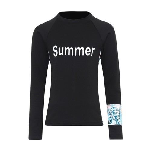 Kids Girls Rash Guard Sports Swimsuit Tropical Print Pants Set Quickly Dry 3Pcs - Picture 8 of 33