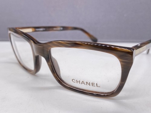 Chanel Eyeglasses Frames Woman Brown Rectangular Square Horn Look - Picture 3 of 10