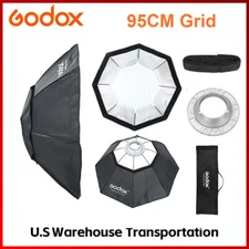 US Godox 95cm 37" Grid Octagon Softbox Honeycomb Bowens for Studio,LED light