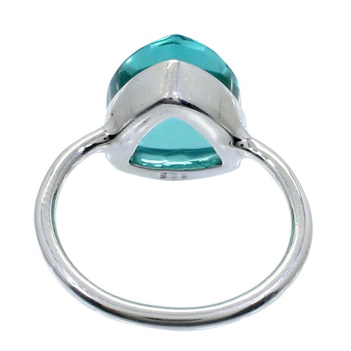 Aquamarine 925 Sterling Silver Beautiful Stylish Handmade Ring All Size SR1324 - Picture 2 of 3