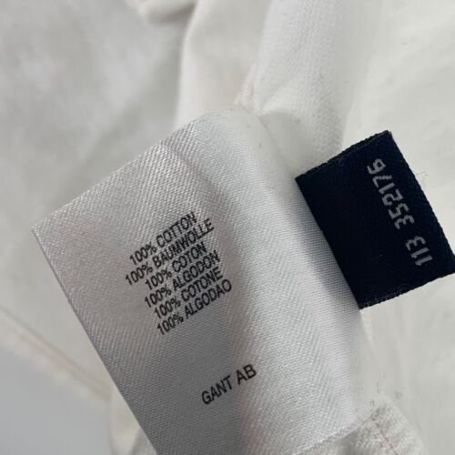 Gant Eccentrics Oxford White Shirt Small Mens Heavy Canvas Cotton Long Sleeve - Picture 14 of 20
