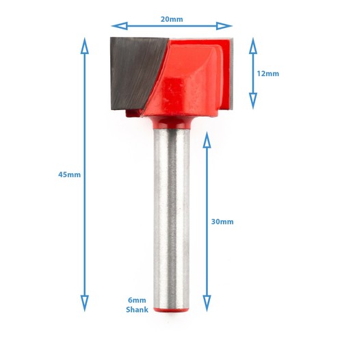 Broca de corte enrutador fresadora de madera limpieza inferior cepillado de superficies de 20 mm - Imagen 2 de 4