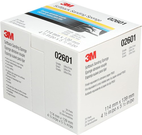 3M Softback Sanding Sponge 02601, 4 1/2 x 5 1/2 in, Ultrafine Grit (20 Pack) - Picture 3 of 10