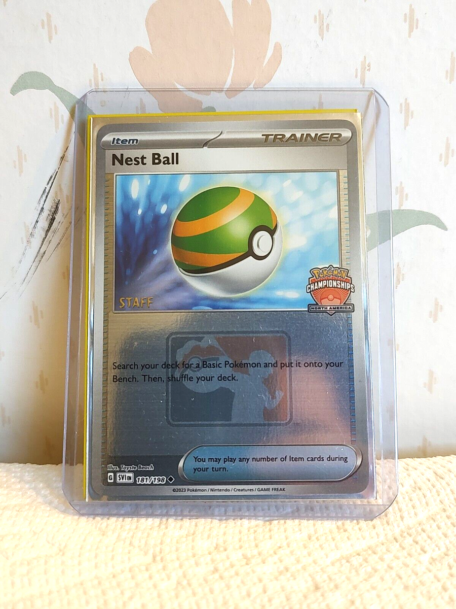 STAFF Nest Ball Holo Foil Promo 181/198 Pokemon TCG Card NAIC International  2024