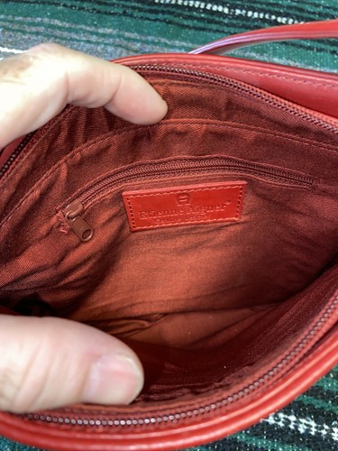 Bolso Bandolera Etienne Aigner Marrón Oscuro Cartera Cuero Solapa Cortada - Imagen 7 de 8