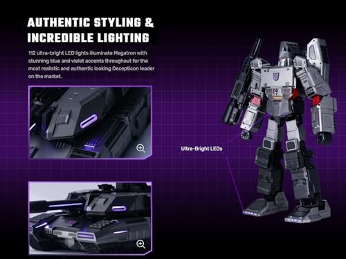 Transformers Flagship Megatron Robosen Robot Auto-Convert 100-240V Torna in magazzino - Foto 15 di 24