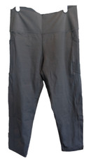 Zyia Black Pocket Brilliant Hi-Rise Capri 20" New Size 14 - 16