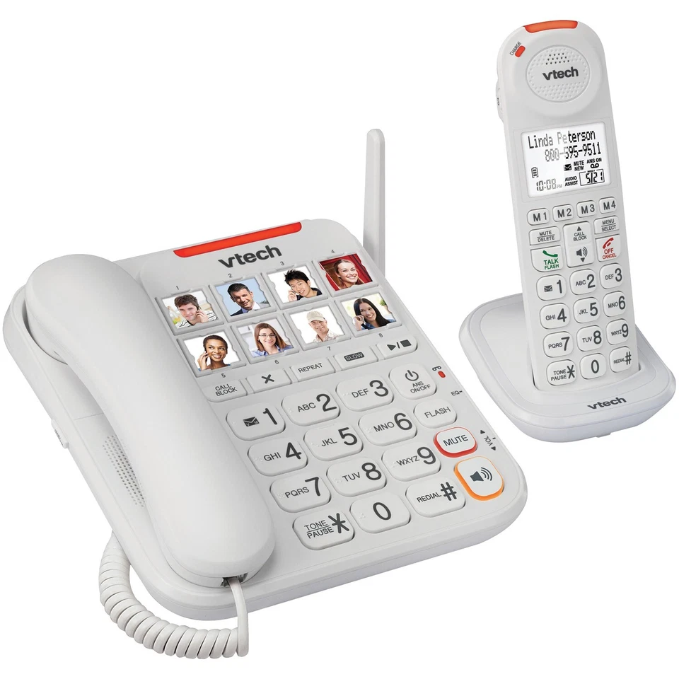 VTech VTSN5147 Amplified Corded/Cordless Answering System Big Buttons & Display™ - Image 3 of 4