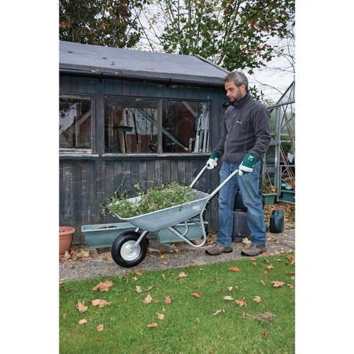 Draper Galvanised Wheelbarrow 65l Galvanized Steel - Picture 2 of 4