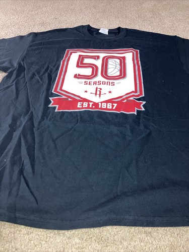 Houston Rockets XL 2017 T-shirt 50th Seasons Anniversary Stadium Giveaway Harden - Picture 3 of 6